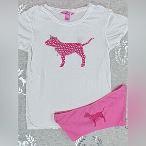 ⛔️SOLD ON Ⓜ️⛔️ VS PINK VINTAGE BLING PRINCESS DOG SET MEDIUM